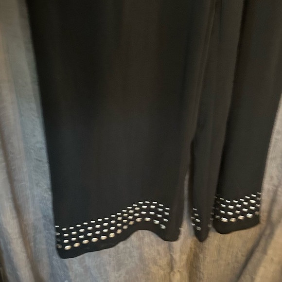 INC Womens Plus Studded Halter Jumpsuit - Deep Black - 2X - Picture 7 of 15